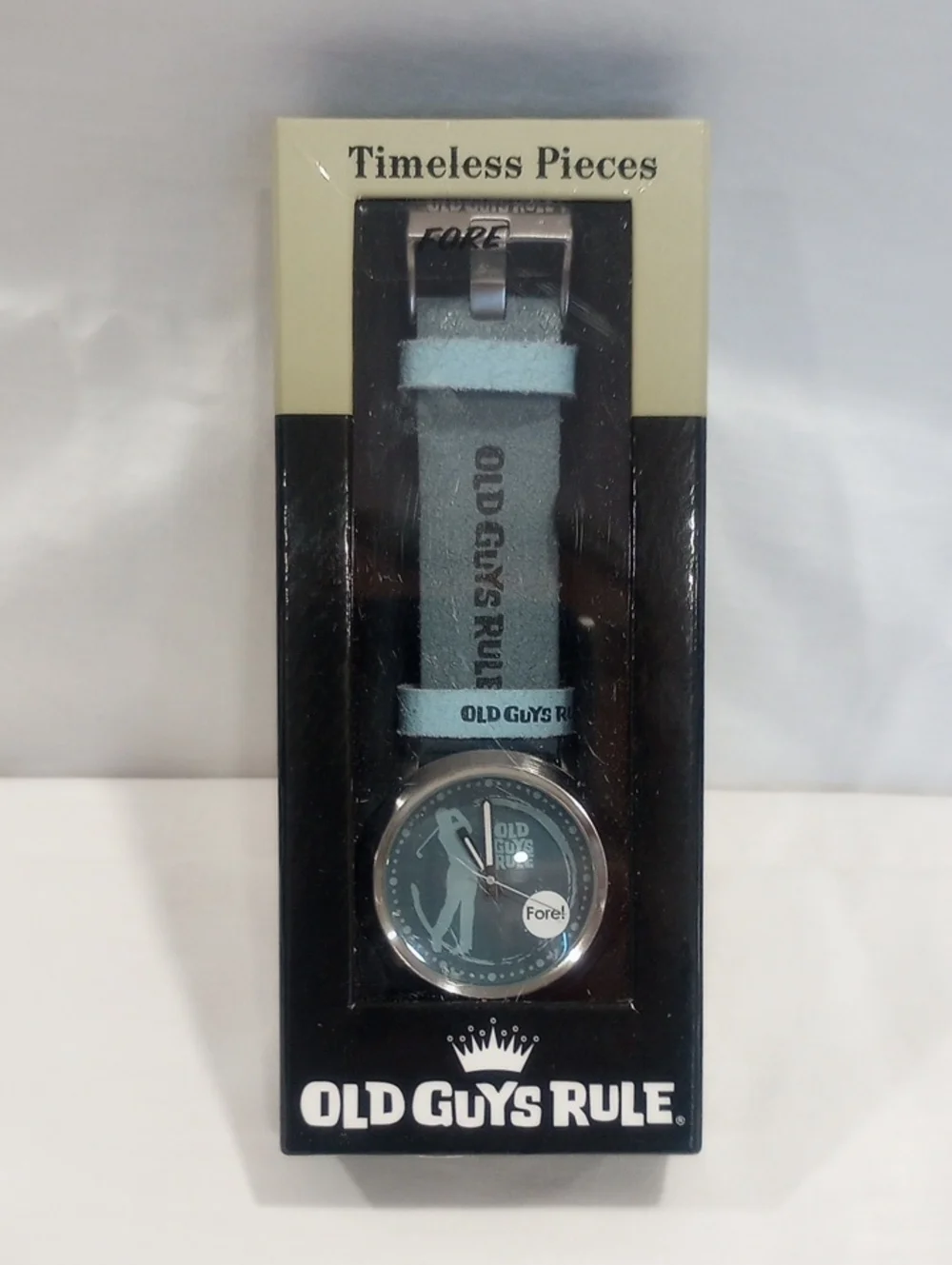 Men’s Old Guys Rule Light Blue Golf Watch  (Fore)- Timeless Pieces